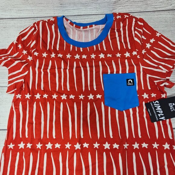 NWT Rags To Raches Unisex Adult 4th Of‎ July Shirt Size Small - Picture 1 of 4